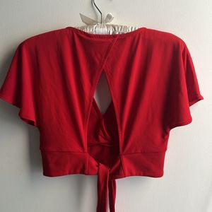 Red Cropped Top