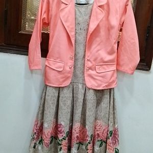 Beautiful Party Wear Dress For Girls With Jacket