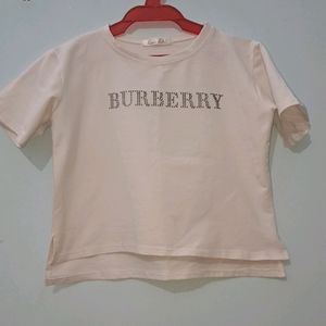 White Burberry Tshirt