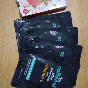 Combo Of Mcaffeine Sheet Mask & Hiphop Nose Strips