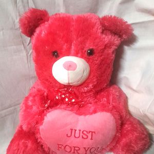 Big Pink Teddy Bear With Heart Couple Kid Gift 🧸