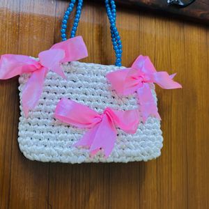 Crochet Handmade Satin Bag