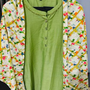 Kurti With Fancy Stole