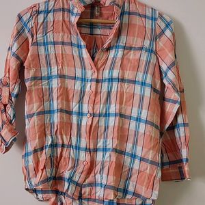 Pink Checked Shirt Summer Cotton 24 Chest