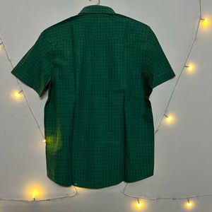 Green Checked Men's Shirt