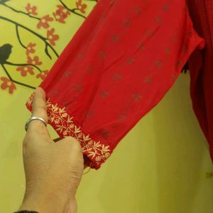 Red Kurta With Dupatta♥️