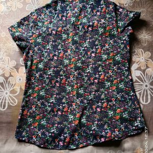 Floral Printed Shirt Cum Top