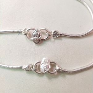 SN70 Pure Silver Anklets पायल 1जोडि  For Women