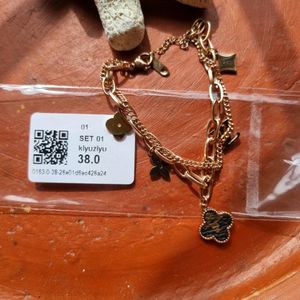 LV inspired Double Chain Bracelet