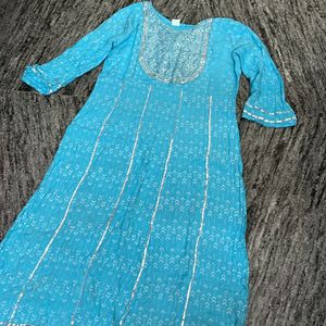 Blue Silver Kurta