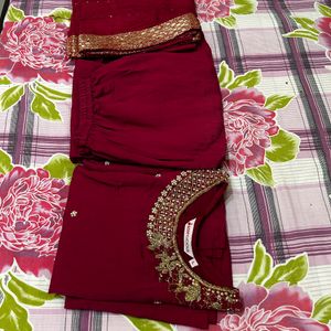 Berrylicious Dark Pink Kurta Set Size L