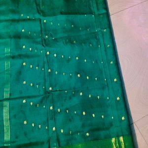 Sea Green Colour Pure Kanchi Pattu Saree