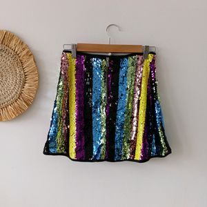 Shein Rainbow Sequin Skirt