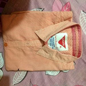 Levis Comfortable Orange Casual Shirt