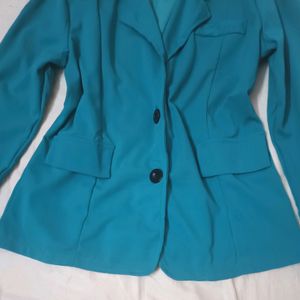 Green Thin Blazer For Women