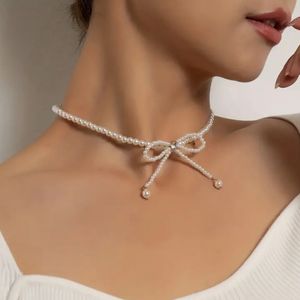 Zircon Bowknot Necklace IMPORTED