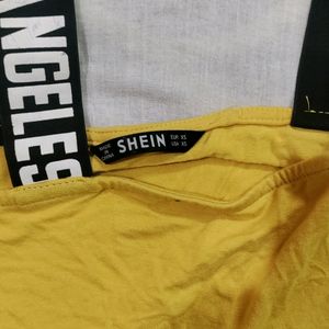 SHEIN Yellow Crop Cami Top