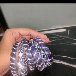 Blue Mirror Work Bangles 🧿