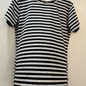 Black And White Line Pattern Top