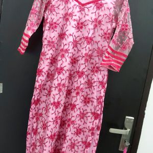 Net Embroided Kurta