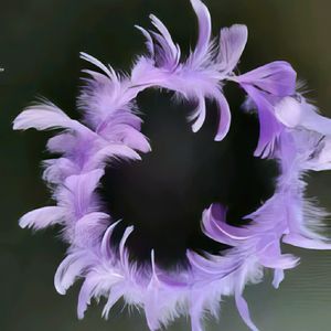 Purple Feather Wreath Crown