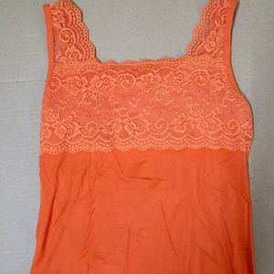 Fresh Orange Sleeveless Top Women