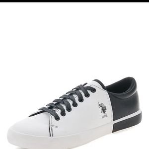 US Polo Men Black & White Sneakers