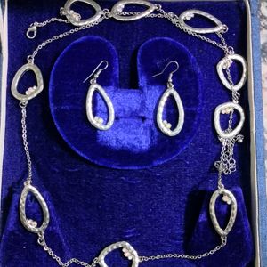 Silver With Rhinstone Set