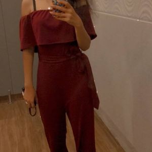 Jumpsuit With Slit Cut At Bottom