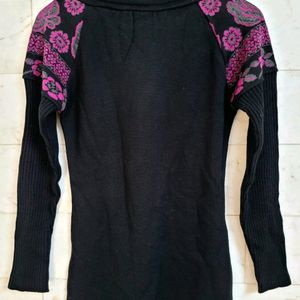 High Neck Woolen Top