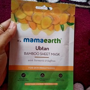 dMama Earth Ubtan Bamboo Sheet Mask With Turmeric