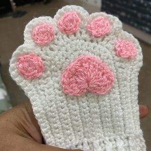 Crochet Catpaw Fingerless Gloves