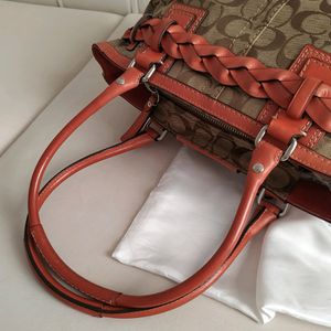 Coach Canvas and Leather Hampton Tote Bag