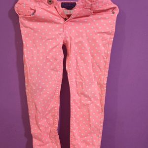 Coral Pink Girls Pant