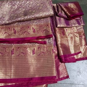 Wedding Saree With Blouse Piece