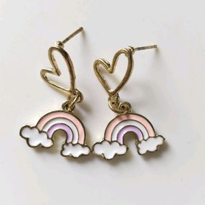 Pastel Rainbow Studed Earrings