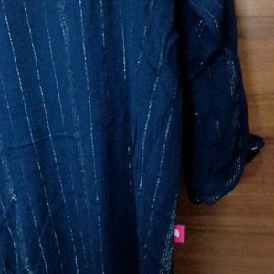 Shimmer Navy Blue Kurta (XXL)