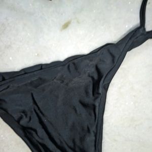 Black Polkadot Bikini Set