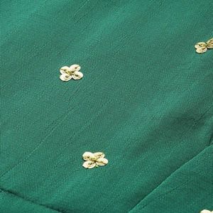 Inddus Green Embroidered Kurta Set