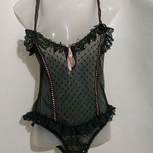 BLACK NET BODYSUIT