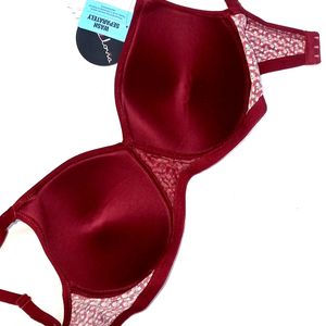 Clovia Maroon Padded Bra For Women