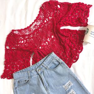 Pinterest Crochet Pattern Red Pullover Top