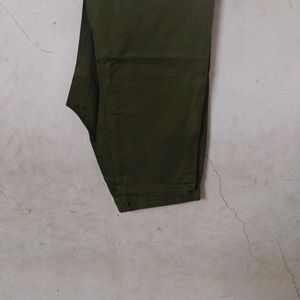 Military Green Side Cut Pocket Jeans