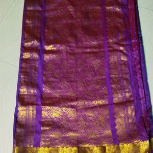 Purple Colour Pure Gadwal Saree