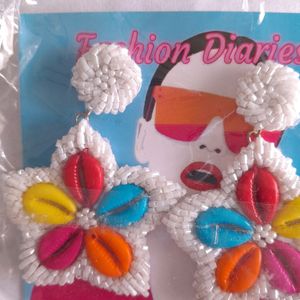 Multi Color Beads Earrings