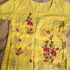 MUSTARD COLOUR KURTI