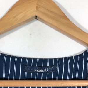 Navy Blue Strips Top(Women’s)