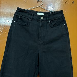 High Waisted Black Mom Fit Denim