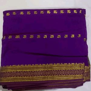 Bangalore Silk Saree With Cloth For Paticoat.