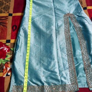 Zari Work Kurta Pant Set For Girls